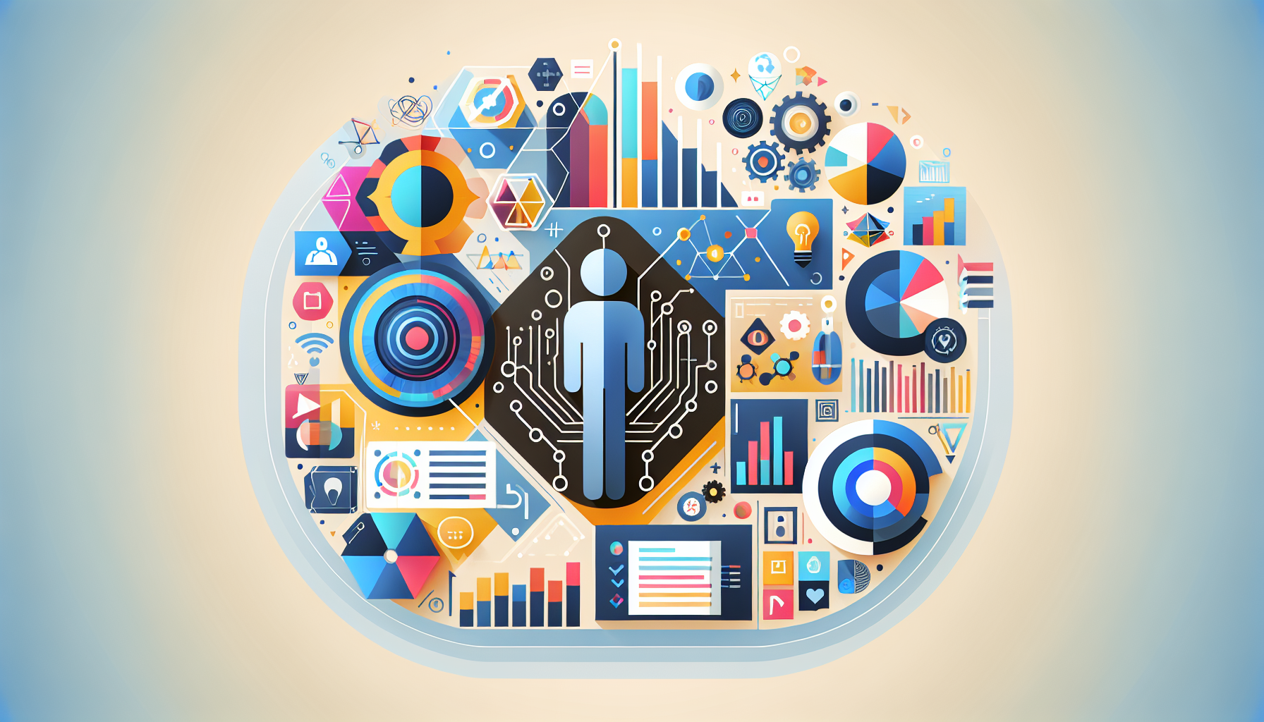 Google AI's Impact on Entrepreneurial Marketing - Google AI marketing illustration showing google ai marketing concepts, b...