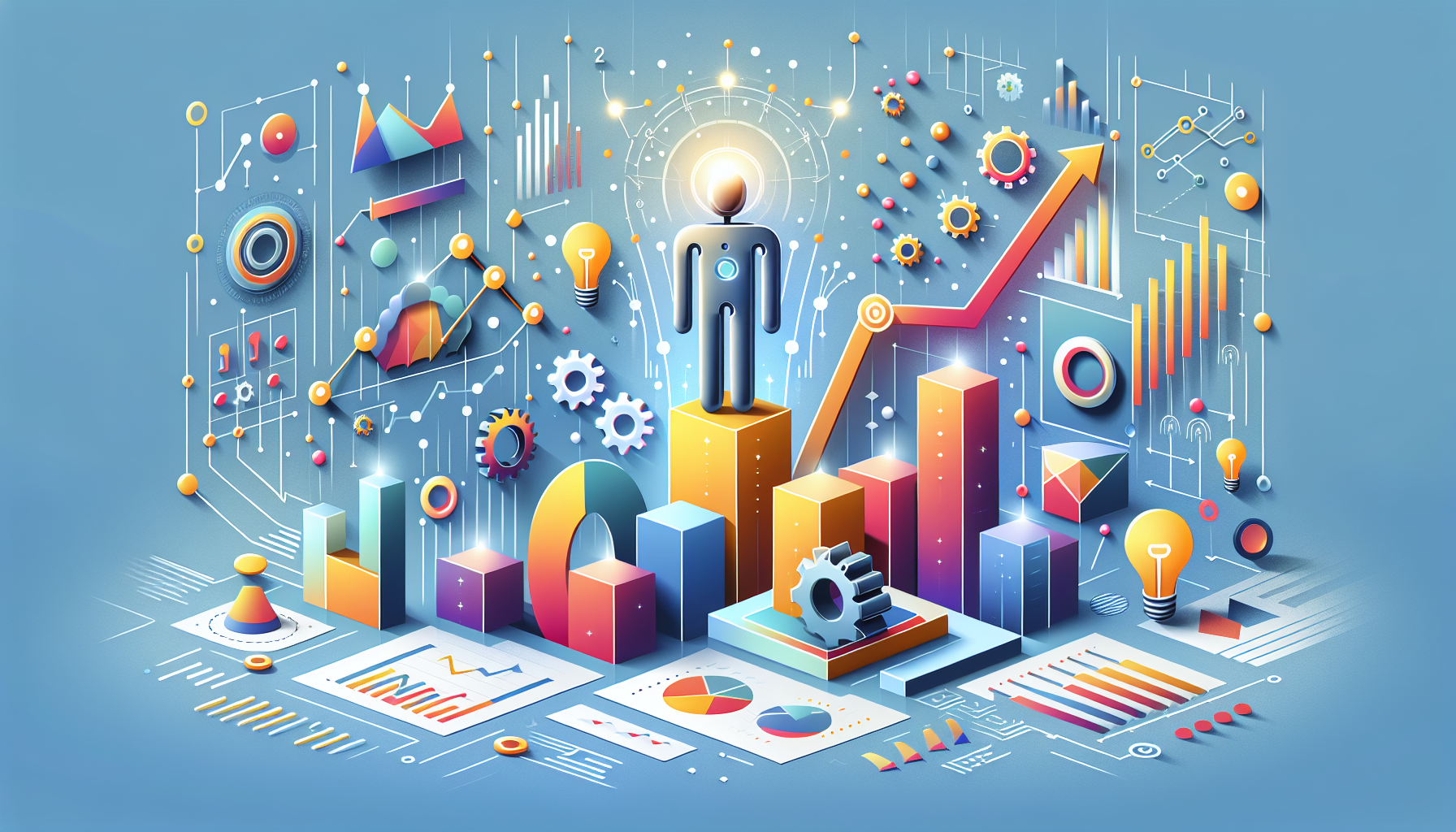 Mastering How to Use AI in Small Business Marketing - how to use AI in small business marketing illustration showing how t...