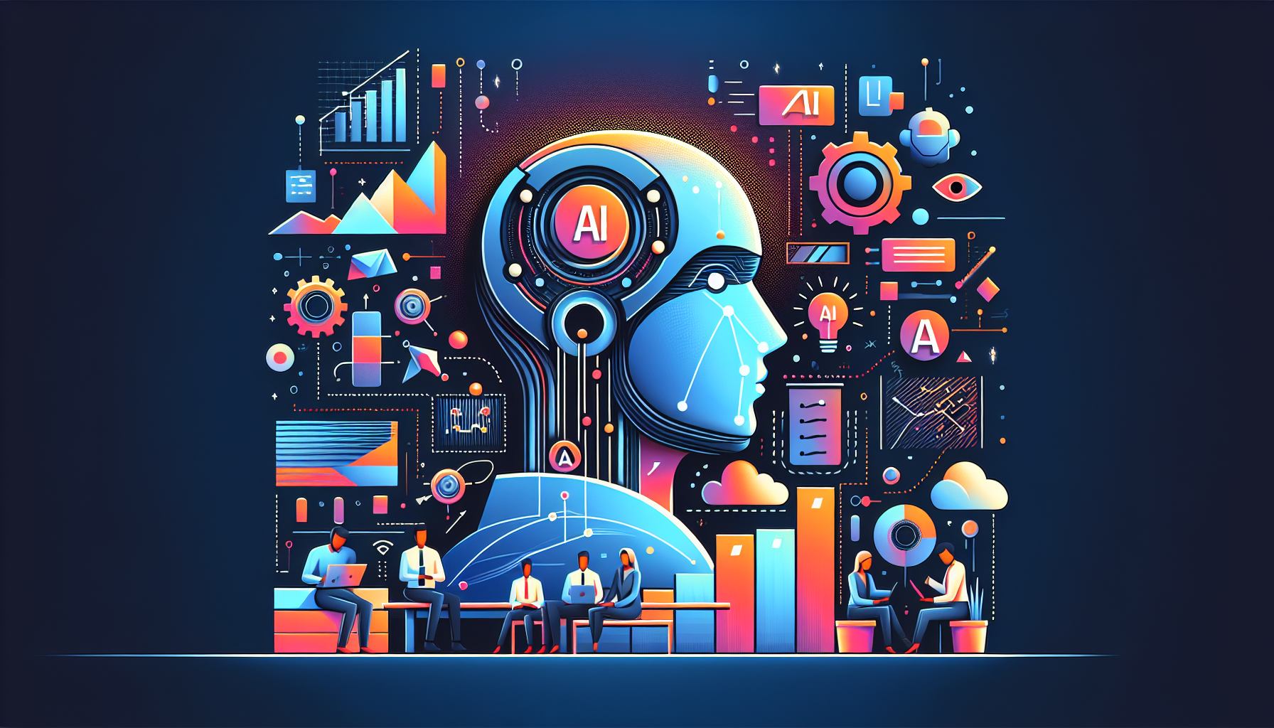 Mastering Learning with AI in One Day - learning with AI in one day illustration showing learning with ai in one day conce...