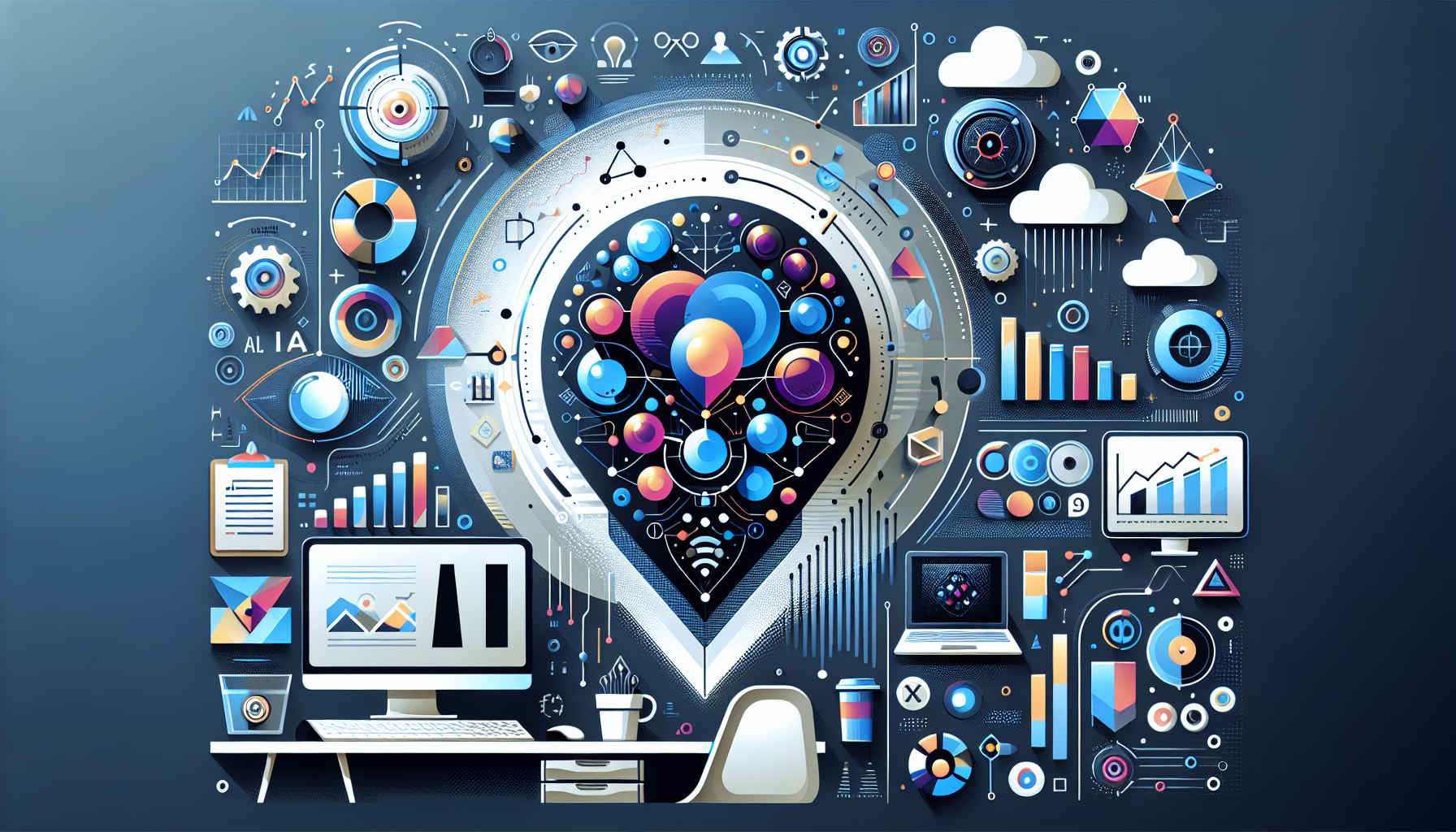 Top 10 AI Marketing Solutions for Startups - AI marketing solutions for startups illustration showing ai marketing solutio...