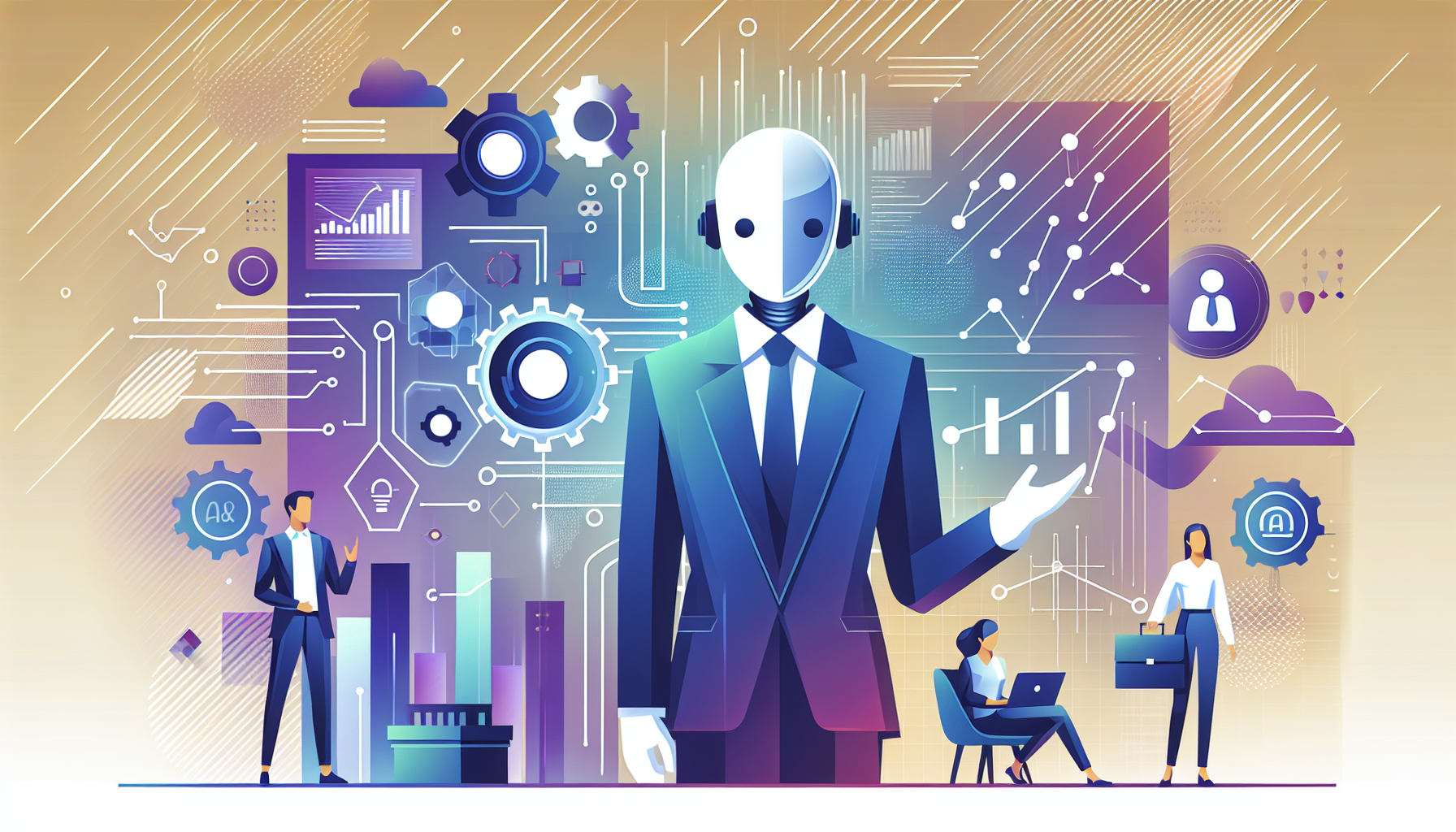 Unlocking Growth: How AI Can Boost Small Business Marketing - how AI can boost small business marketing illustration showi...